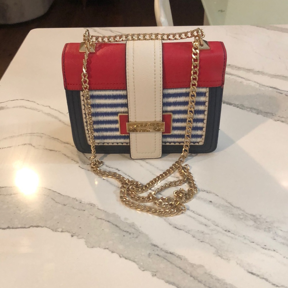 Aldo Red, White and Blue Crossbody Bag
